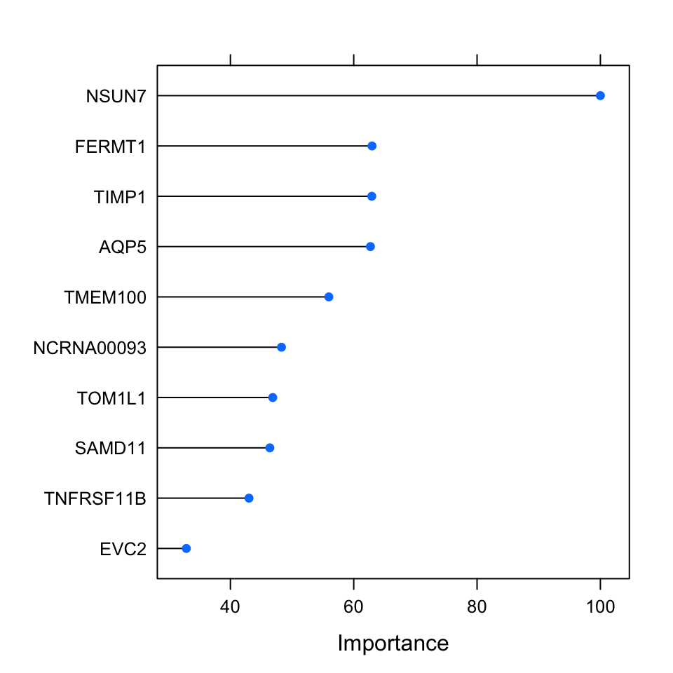 Variable importance metric for elastic net. This metric uses regression coefficients as importance.